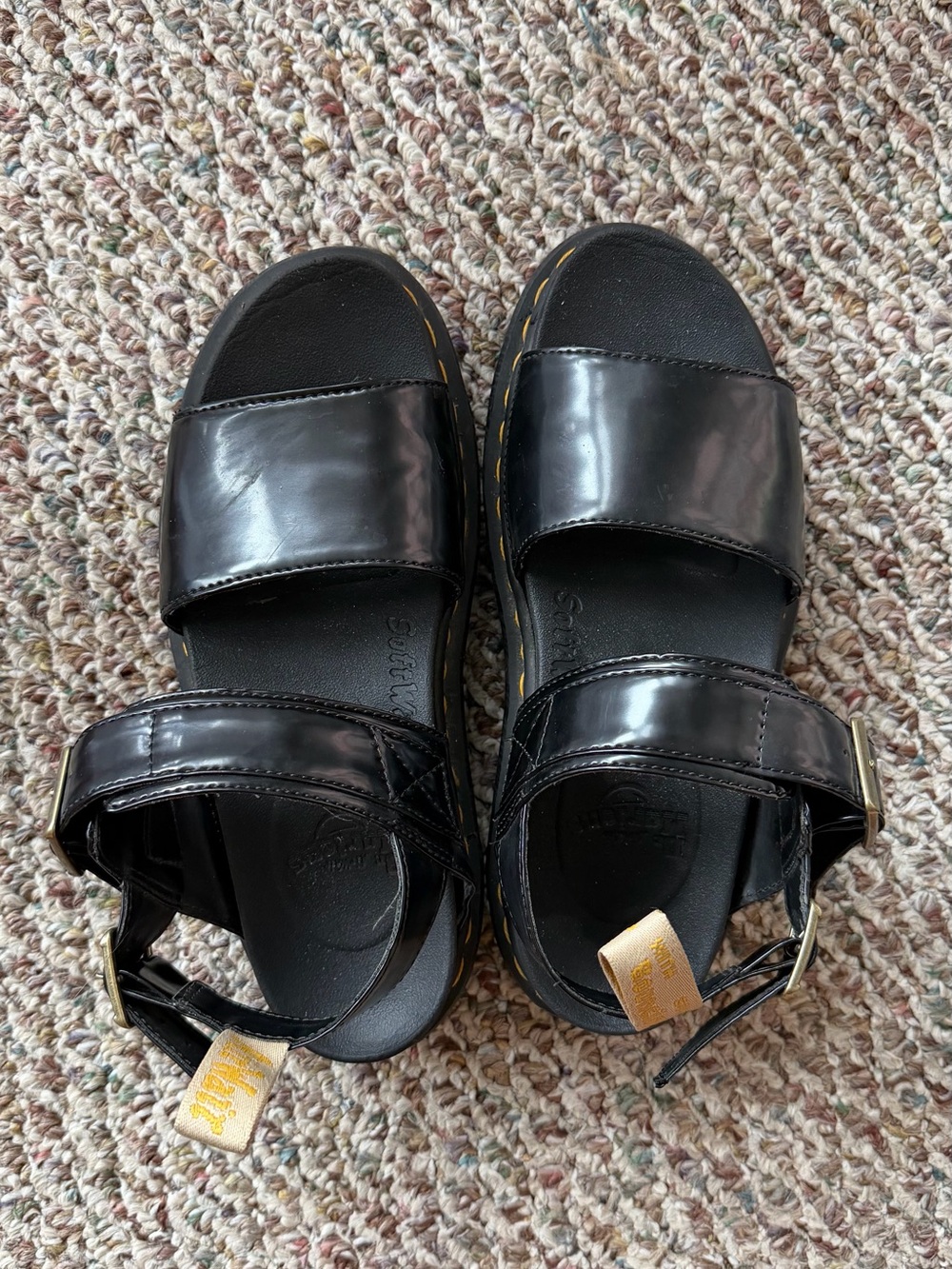 Dr. Marten Patent Leather Gladiator Sandals - 7
